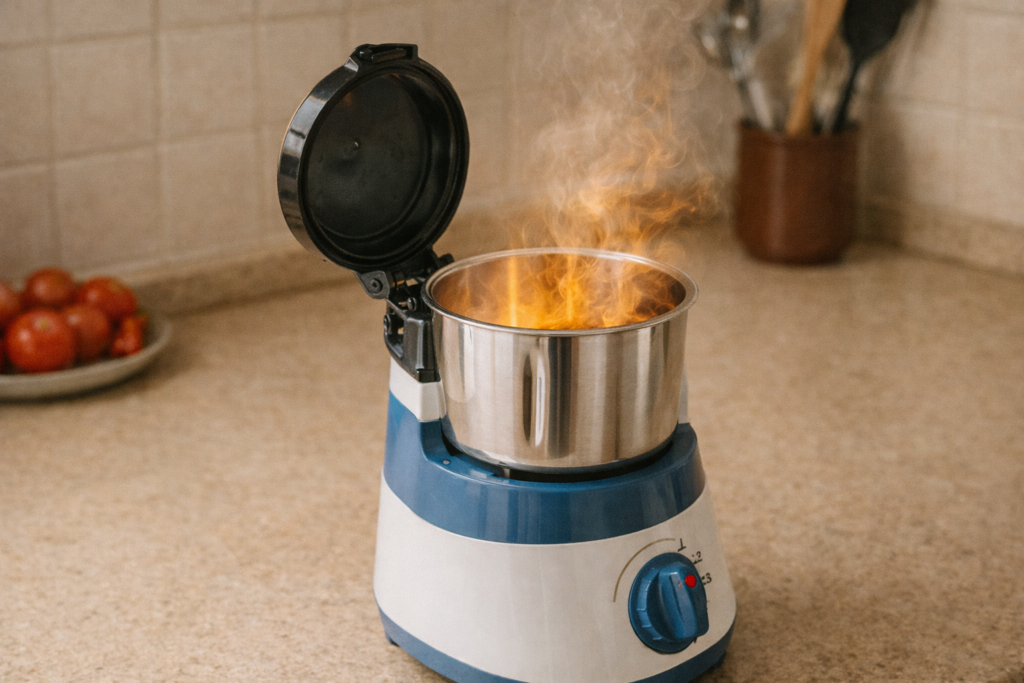 mixer grinder burning smell fix